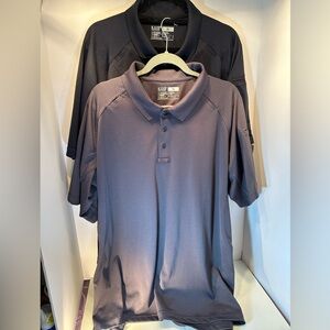 Lot of 2- 5.11 Tactical Polo Shirt Mens XL Black,Gray Short Sleeve Performance